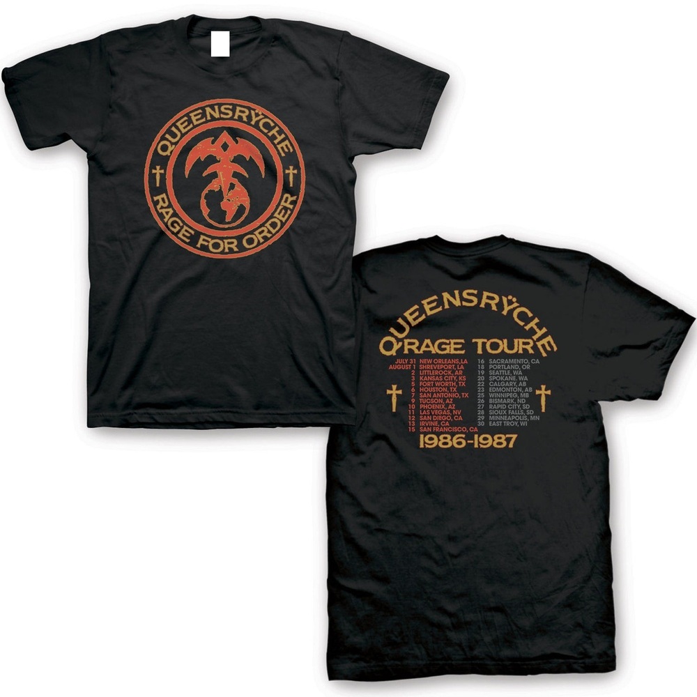 Queensryche Rage For Order Tour T-Shirt 2 Sided